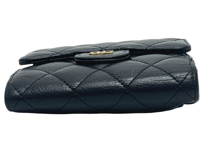 Portafoglio compatto tri-fold Chanel Matelassé Coco Mark Nero - vista 5