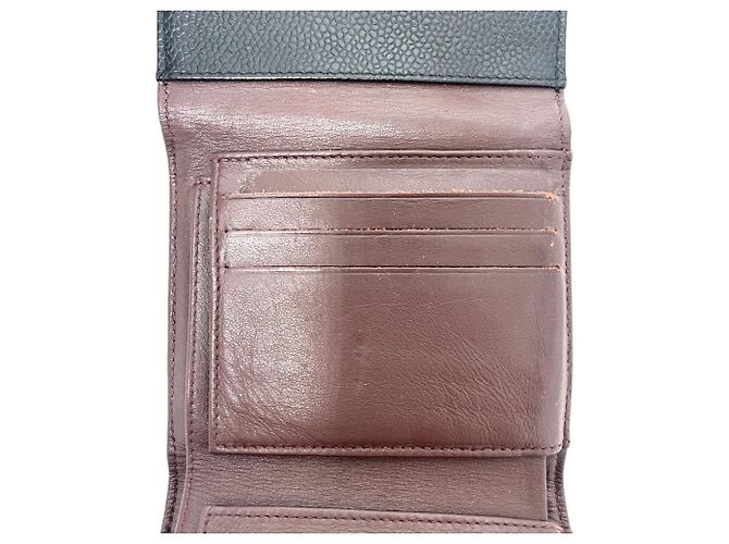 Portafoglio compatto tri-fold Chanel Matelassé Coco Mark Nero - vista 9