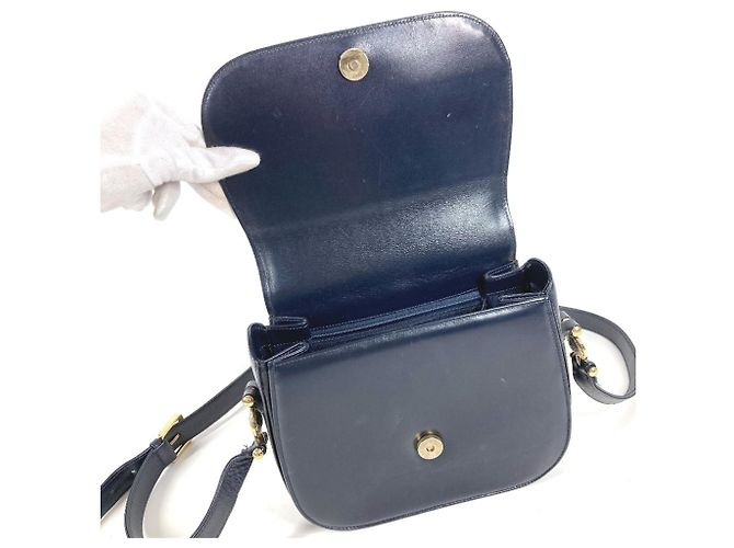 Versace Vintage Medusa Logo Schultertasche Marineblau - Ansicht 12