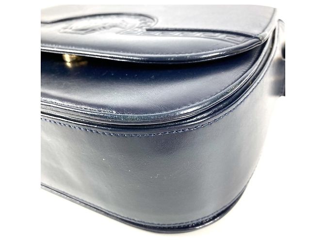 Versace Vintage Medusa Logo Schultertasche Marineblau - Ansicht 6