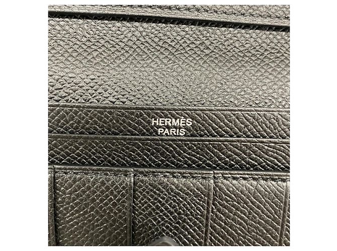 Hermès Portafoglio lungo Hermes Bearn Soufflet Nero - vista 4