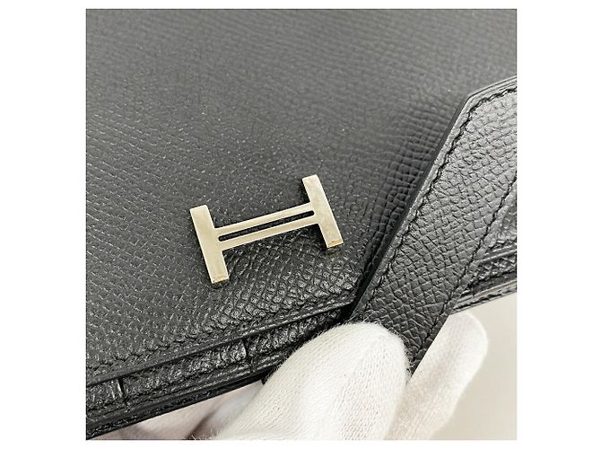 Hermès Portafoglio lungo Hermes Bearn Soufflet Nero - vista 7
