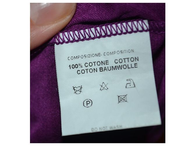 Gucci Maglietta a maniche lunghe in cotone viola Porpora - vista 6