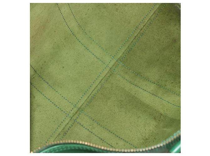 Borsa Louis Vuitton Keepall in pelle Epi 45 Verde - vista 5