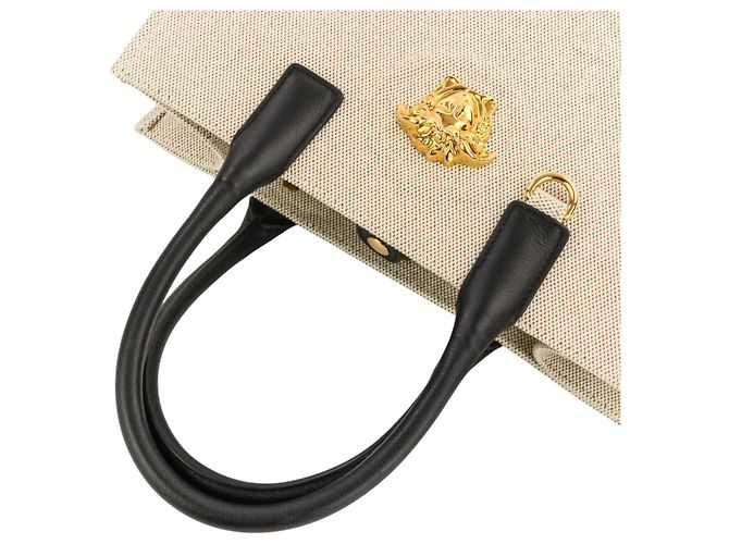 Versace La Medusa Canvas 2-Way Handtasche/Tote Bag Schwarz - Ansicht 5