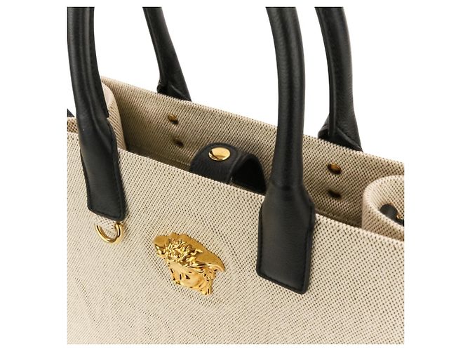 Versace La Medusa Canvas 2-Way Handtasche/Tote Bag Schwarz - Ansicht 7