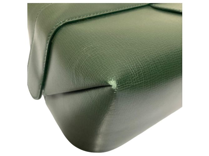 Valextra Trick Track Lederhandtasche Grün - Ansicht 13