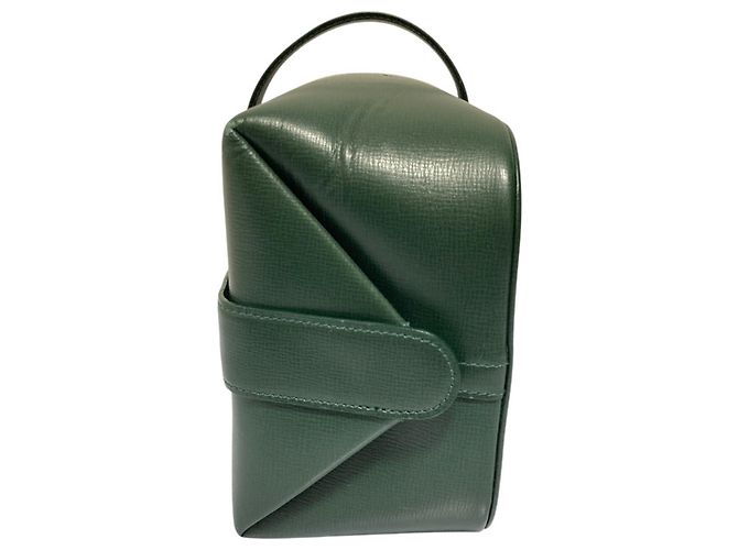 Valextra Trick Track Lederhandtasche Grün - Ansicht 3