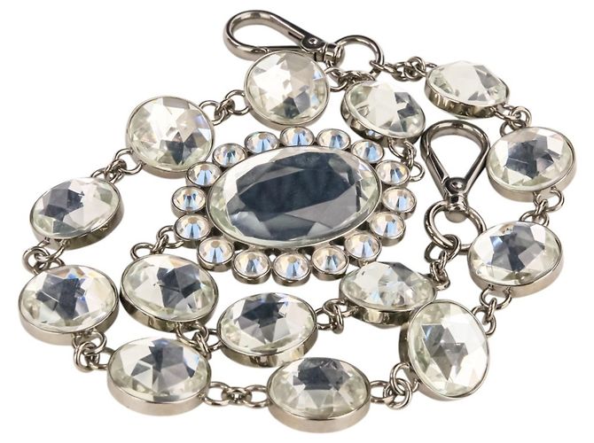 Borsa 2-Way Miu Miu Matelassé in nappa e cristalli Blu - vista 11