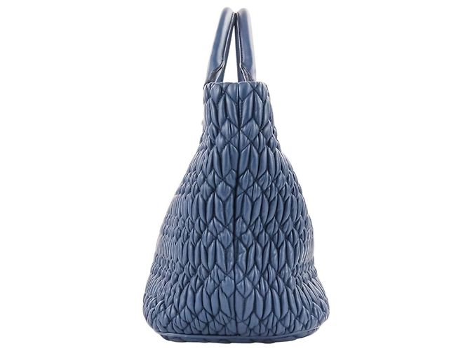 Borsa 2-Way Miu Miu Matelassé in nappa e cristalli Blu - vista 3