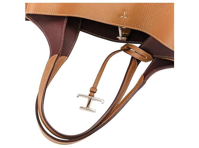 Borsa Shopping T-Timeless in pelle Tod's Marrone - vista 5