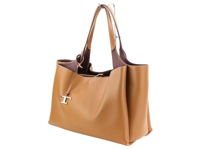 Borsa Shopping T-Timeless in pelle Tod's Marrone - vista 6