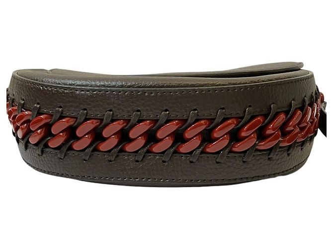 Stella Mc Cartney Borsa a tracolla STELLA McCARTNEY FRAYME in eco-pelle Marrone - vista 6