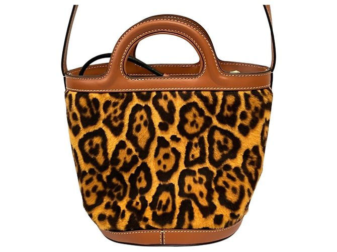 Bolso Marni Tropicalia con estampado de leopardo Castaño - vista 4