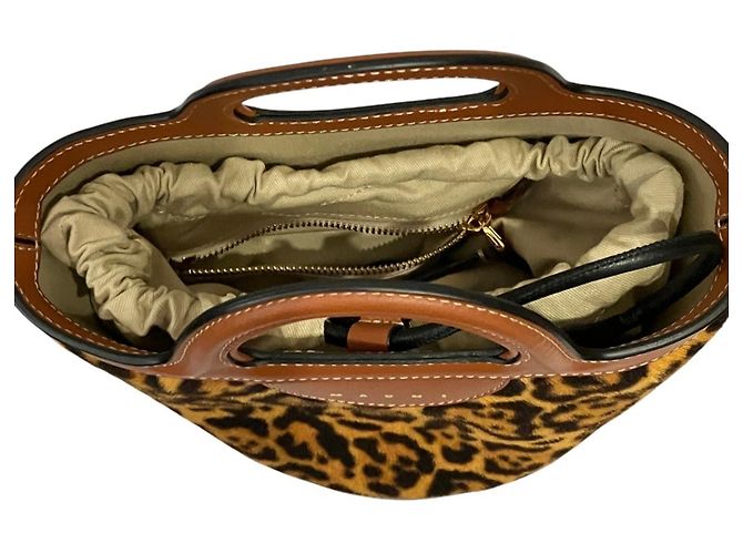 Bolso Marni Tropicalia con estampado de leopardo Castaño - vista 6