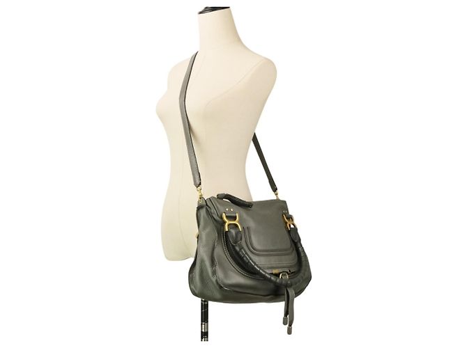 Chloé Marcie Lederhandtasche in Gray Braun - Ansicht 11