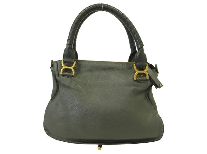 Chloé Marcie Lederhandtasche in Gray Braun - Ansicht 2