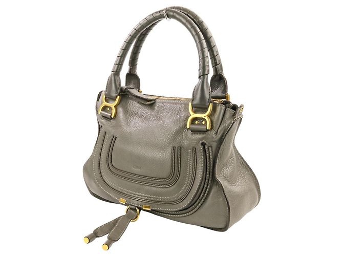 Chloé Marcie Lederhandtasche in Gray Braun - Ansicht 6