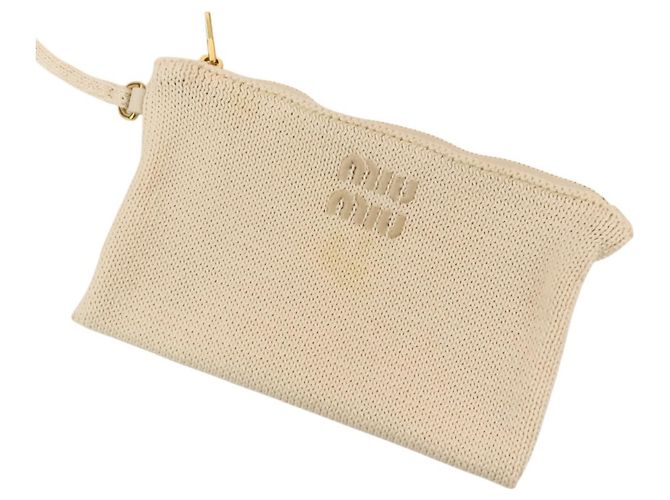 Borsa in mesh Miu Miu MIU IVY Logo Crudo - vista 12
