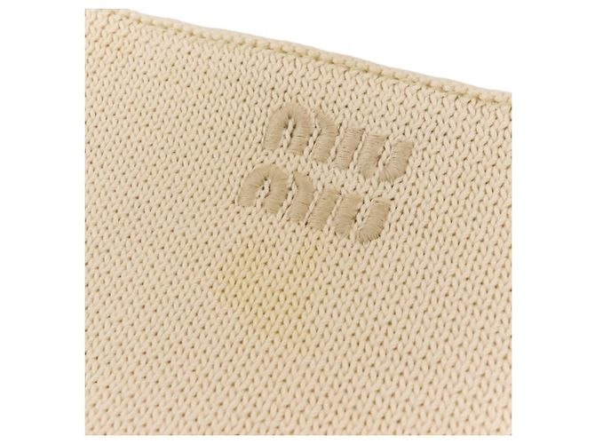 Borsa in mesh Miu Miu MIU IVY Logo Crudo - vista 13
