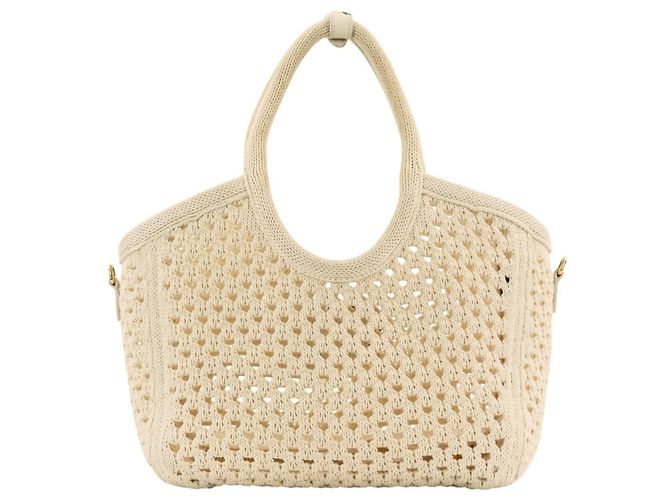 Borsa in mesh Miu Miu MIU IVY Logo Crudo - vista 3