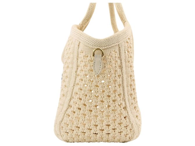Borsa in mesh Miu Miu MIU IVY Logo Crudo - vista 4