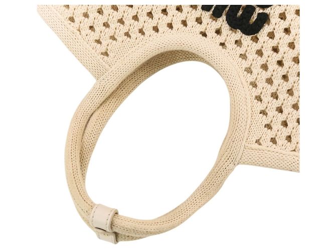 Borsa in mesh Miu Miu MIU IVY Logo Crudo - vista 6