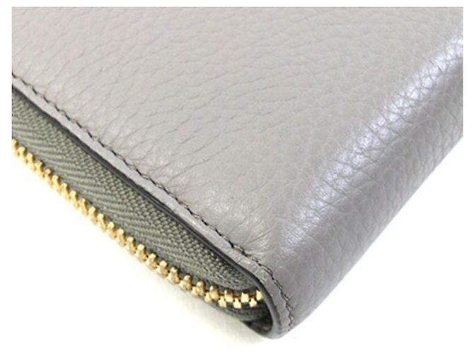Cartera larga Chloé de piel gris Castaño - vista 4