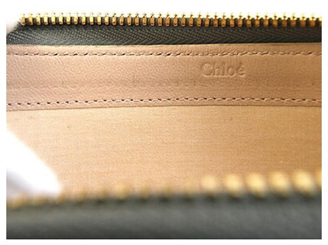 Cartera larga Chloé de piel gris Castaño - vista 5