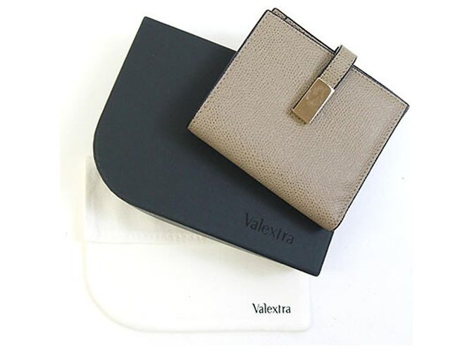 Portafoglio bi-fold Valextra in Oyster Gray Grigio - vista 8