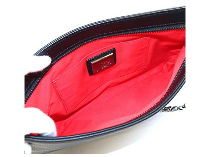 Borsa a tracolla in pelle nera Christian Louboutin Nero - vista 3