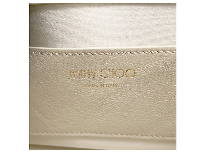 Borsa a tracolla con catena in pelle bianca Jimmy Choo Bianco - vista 17