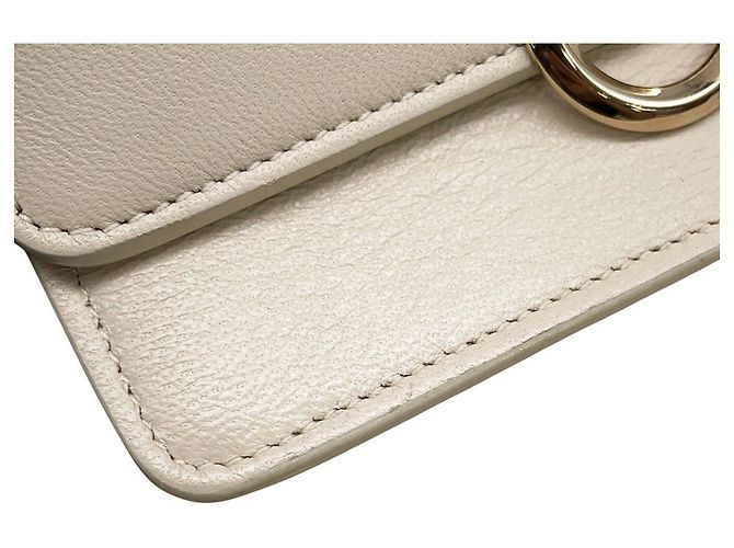 Borsa a tracolla con catena in pelle bianca Jimmy Choo Bianco - vista 7