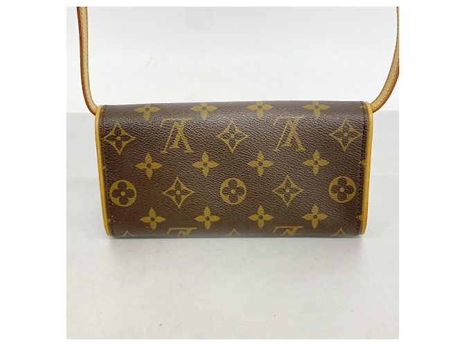 Louis Vuitton Monogram Pochette Twin PM Schultertasche Braun - Ansicht 11