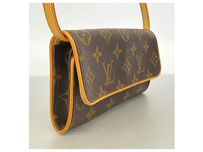 Louis Vuitton Monogram Pochette Twin PM Schultertasche Braun - Ansicht 2