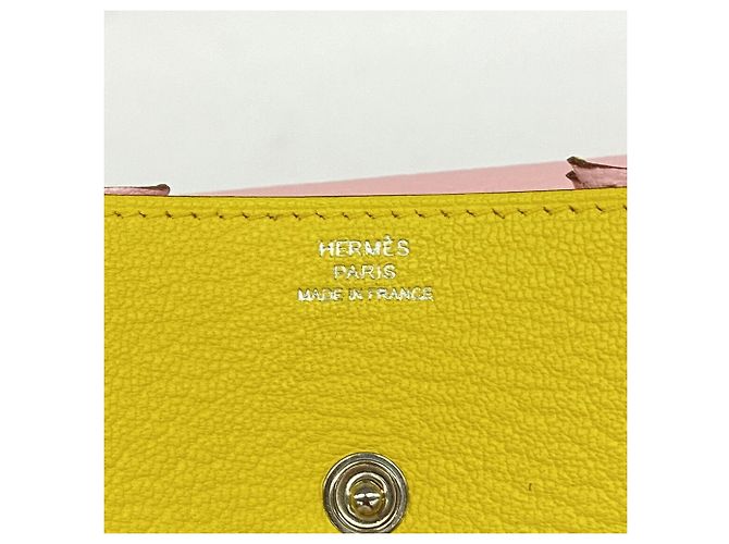 Hermès Portamonete Hermes Rose Sakura Rosa - vista 4