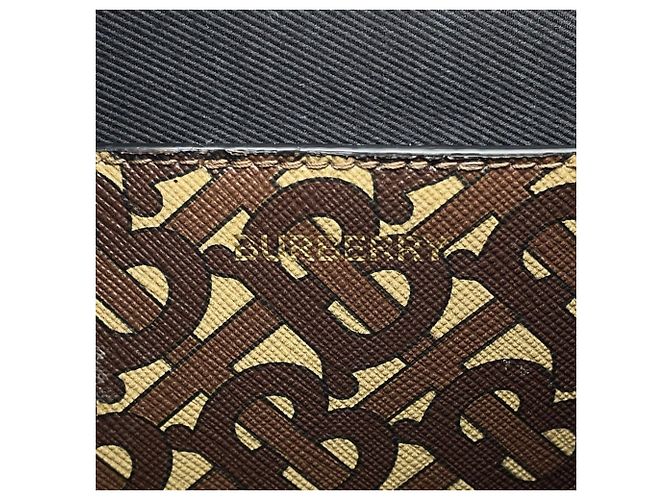 Borsa a mano in pelle Burberry TB Monogram Multicolore Beige - vista 17