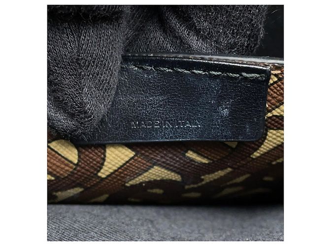 Borsa a mano in pelle Burberry TB Monogram Multicolore Beige - vista 18
