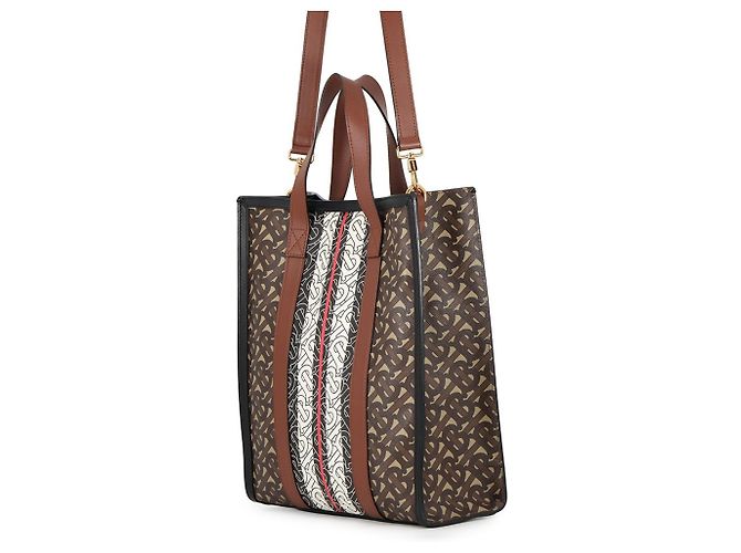 Borsa a mano in pelle Burberry TB Monogram Multicolore Beige - vista 2