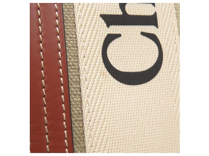Borsa tote Chloé 2-Way Woody Small Beige - vista 9