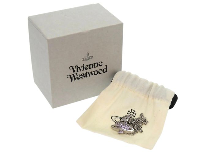 Collana Heart Orb Vivienne Westwood Argento Porpora - vista 2