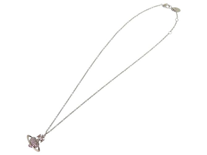 Collana Heart Orb Vivienne Westwood Argento Porpora - vista 4