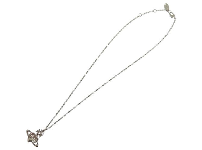 Collana Heart Orb Vivienne Westwood Argento Porpora - vista 5