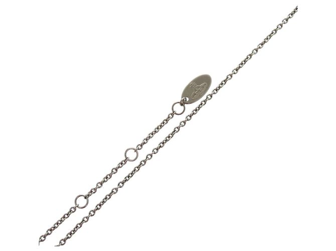 Collana Heart Orb Vivienne Westwood Argento Porpora - vista 6