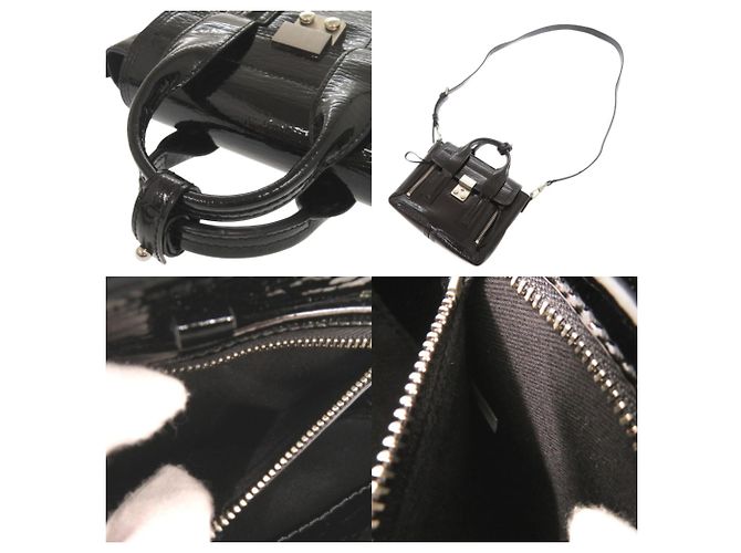Autre Marque Borsa 3.1 Phillip Lim PASHLI in pelle verniciata nera Nero - vista 6