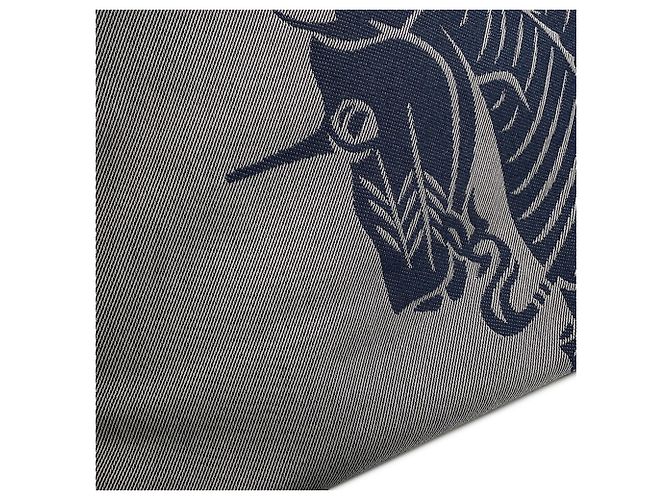 Borsa Tote Burberry Square Horse Canvas Nero - vista 7