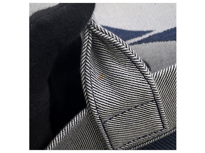 Borsa Tote Burberry Square Horse Canvas Nero - vista 8