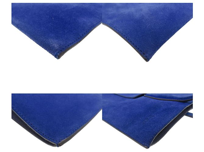 Borsa Tote Tod's in camoscio blu - vista 3