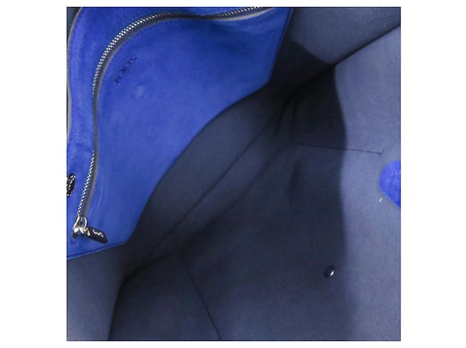 Borsa Tote Tod's in camoscio blu - vista 4