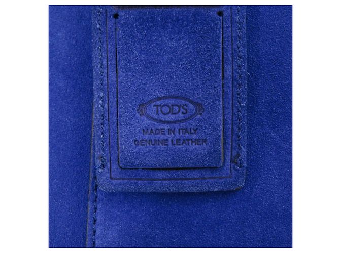 Borsa Tote Tod's in camoscio blu - vista 8